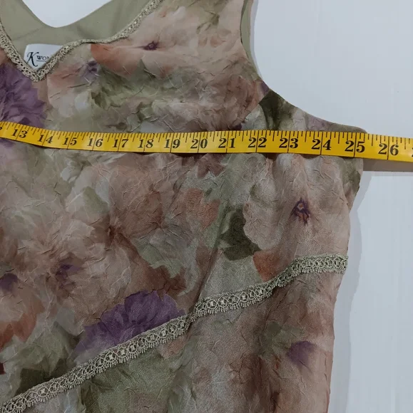 K Woman Women's (Size 24W) Green/Purple Floral Two-Piece Dress Set (NWT) - Picture 14 of 16